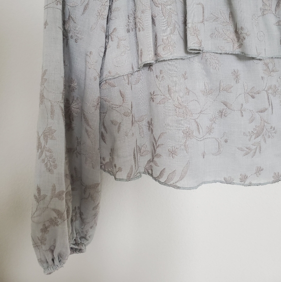 Zara embroidered top with ruffles - Picture 7 of 10